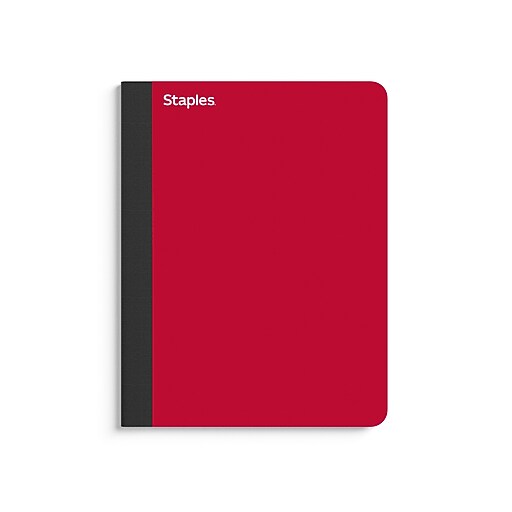 Staples Premium Composition Notebook, 7.5" x 9.75", College Ruled, 100