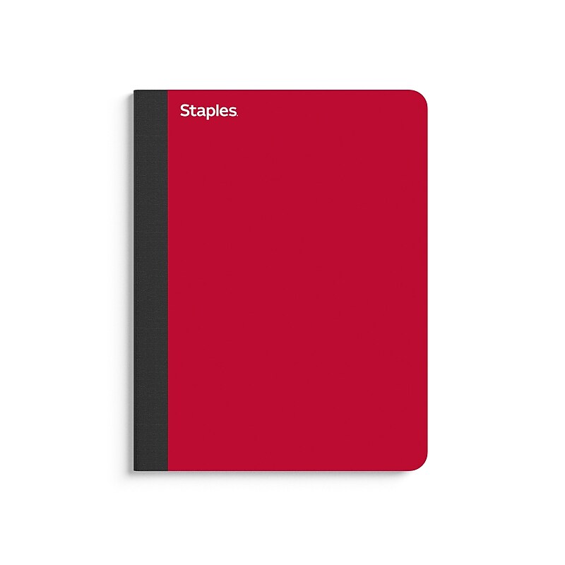 Staples Premium Composition Notebook, 7.5" x 9.75", College Ruled, 100 Sheets, Assorted Colors (TR58341) image 1