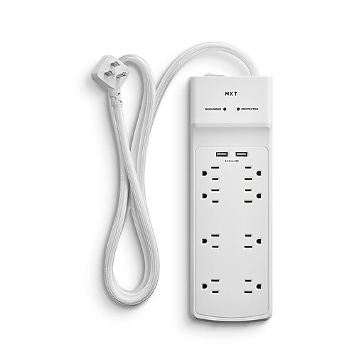 NXT Technologies™ 8Outlet Plus USB Surge Protector, 6' Cord, 2100
