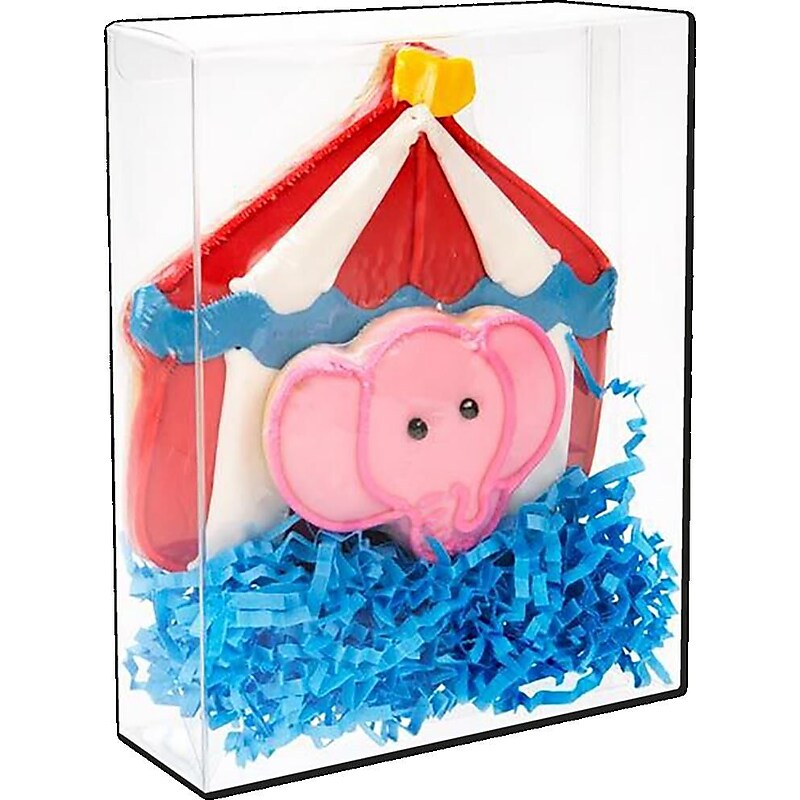 JAM Paper Pop & Lock Top Clear Gift Boxes,  4 1/2" x 1 1/2" x 5 7/8", 25/pack (CB-PLB74) image 1