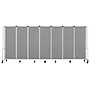 National Public Seating Robo Series 7-Panel Folding Mobile Room Divider, 72"H x 164"W, Grey Fabric (RDG6-7PT02)~#|#~6BBF5038-E39F-47EF-9CFC16CA668CD1BF_sc7