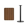 Flash Furniture Laminate Table Top with 18'' Round Bar-Height Table Base, 24'' x 30'', Walnut (XUWA2430TR18B)~#|#~6BC02AE1-3E6F-4659-BEE179F43C9DBEA5_sc7