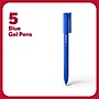 TRU RED™ Quick Dry Gel Pens, Medium Point, 0.7mm, Blue, 5/Pack (TR54477)~#|#~6BC04EE3-D04C-4E8D-821F3F71E33B12AD_sc7