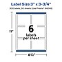 Avery Laser/Inkjet Rectangle Waterproof Multipurpose Labels, 3.75"  x 3", White, 300/Box (94248)~#|#~6BC6EC6B-DF0E-4AB0-841304F43CFBE2D5_sc7