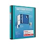 Staples Heavy Duty 1 1/2" 3-Ring Better Binder, D-Ring, Teal (ST55858-CC)~#|#~6BC8BFF4-9218-45BE-82C2252AE2D523F9_sc7