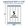 Avery TrueBlock Laser/Inkjet Rectangle Multipurpose Labels, 9.75" x 1.25", White, 500/Box (94262)~#|#~6BCAE6A3-9149-4D78-B2A69CEC986F53BC_sc7