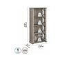 Bush Furniture Homestead 66"H 4-Shelf Bookcase with Adjustable Shelves, Driftwood Gray Laminated Wood (HOB166DG-03)~#|#~6BCB19F2-75C2-4009-B260509EFB3AF45A_sc7