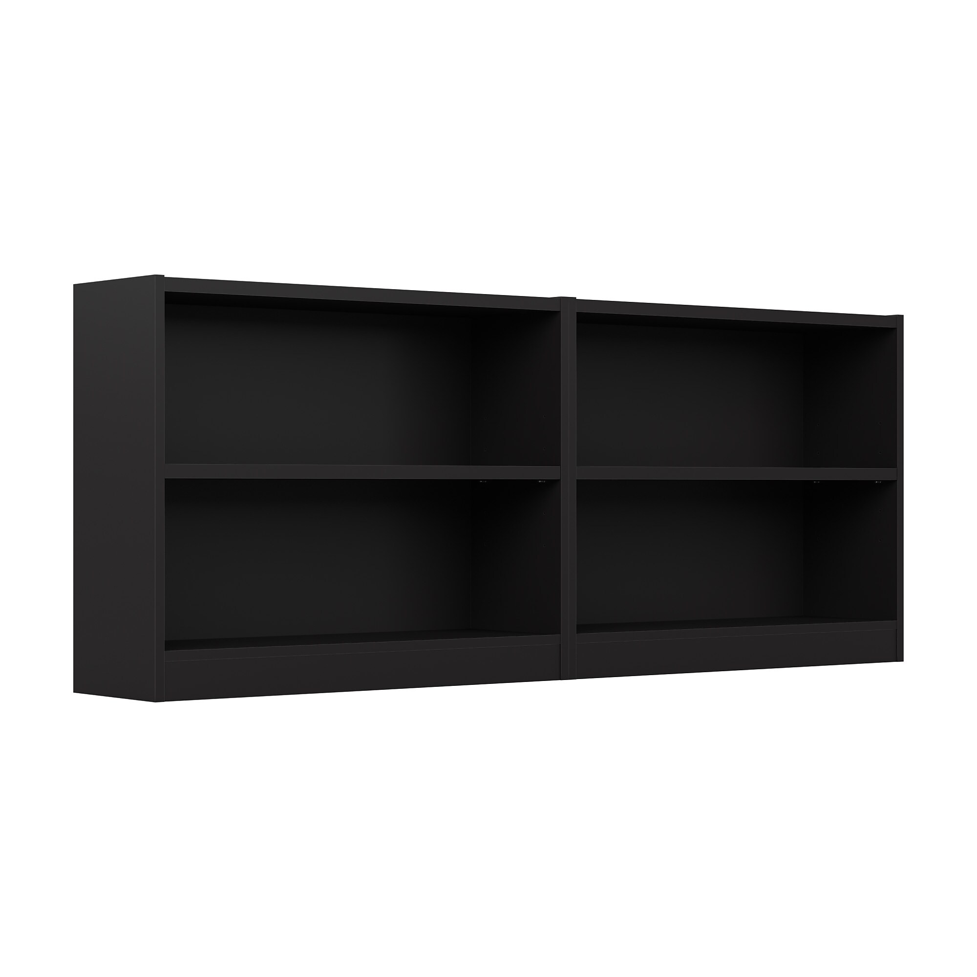 Bush Furniture Universal 30″H 2-Shelf Bookcase, Classic Black, 2/Set (UB001BL) Sansujyuku sansujyuku.com