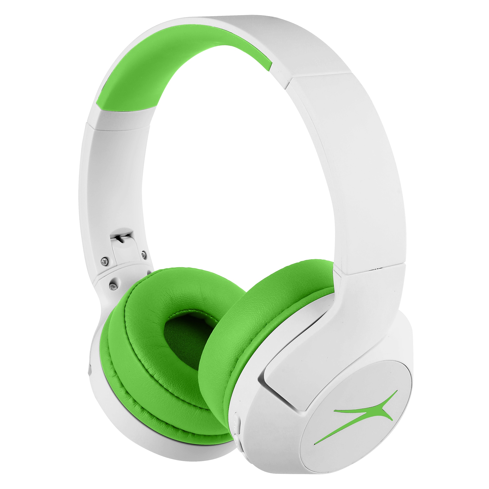 Altec Lansing Whiteout Series Wireless Bluetooth Kid Safe ANC Headphones, White/Green (MZX4500-WOGRN) Sansujyuku sansujyuku.com