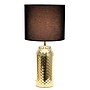 Simple Designs Whimsical Wave 23.75" LED Table Lamp, Gold Base/Black Shade (LT2124-GLD)~#|#~6BD726FB-C85A-4E63-96F40EFEEAD7E629_sc7