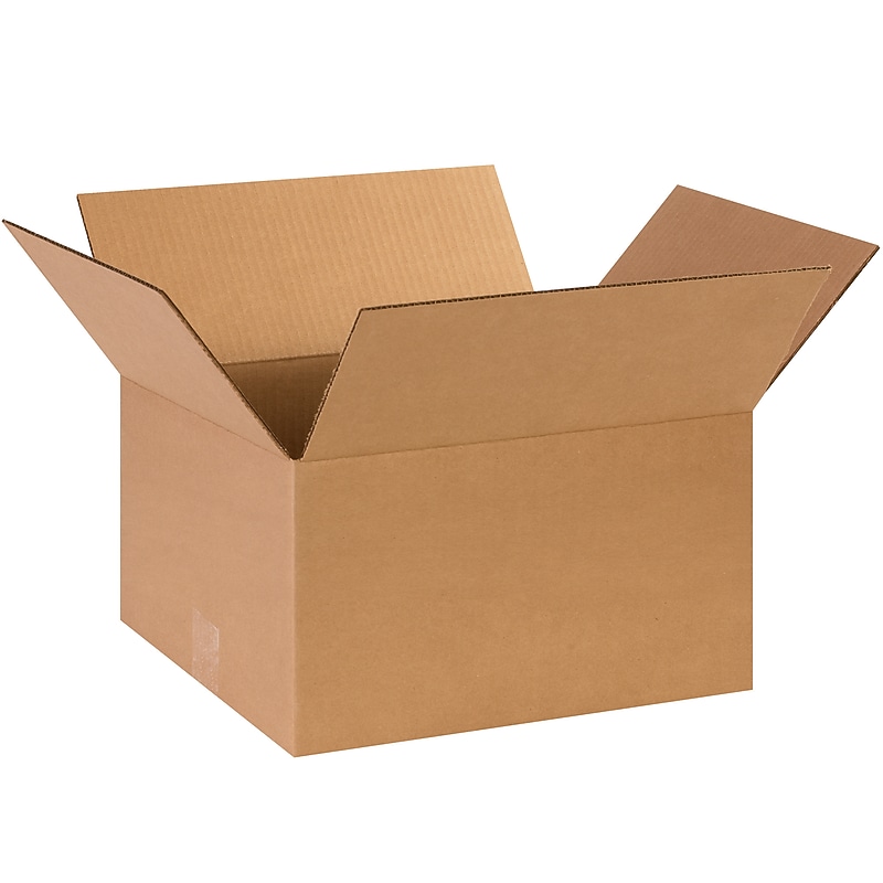 14" x 12" x 8" Corrugated Kraft Boxes, 32 ECT, 25/Bundle (BS141208X) image 1