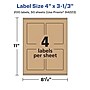 Avery Laser/Inkjet Rectangle Multipurpose Labels, 4" x 3-1/3", Kraft Brown, 200 Labels/Box ( 94223)~#|#~6BDAD6A7-AF27-43B2-A08AF9D1B6ECE0E8_sc7