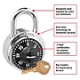Master Lock 1-7/8in Combination w/Key Padlock, Silver/Black (1525)~#|#~6BE2A32E-0314-4E38-9DBE17A4102D37DB_sc7