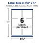 Avery Laser/Inkjet Rectangle Multipurpose Labels, 3.3" x 4", White, 1500 Labels/Box (94215)~#|#~6BE4983D-E935-46AA-8093E44D9D832462_sc7