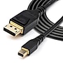 StarTech.com 6.6ft Mini DisplayPort (mDP) to DisplayPort (DP) Cable Adapter, 8K 60Hz Audio/Video Cord, M/M, Black (DP14MDPMM2MB)~#|#~6BE4E762-F059-40F9-A5580BBED0D14C7C_sc7