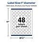 Avery Laser/Inkjet Round Multipurpose Labels, 1" Dia., 1,200 Labels/Pack (94500)~#|#~6BE748B9-36F8-45A3-87EE64DAEF1EB500_sc7
