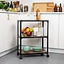 Mind Reader 3 Tier Rolling Cart Wood Metal Utility Cart, Black (WDMTCART3T-BLK)~#|#~6BECBBD6-ECF2-412C-987C18B727B0599F_sc7