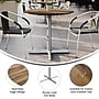 Flash Furniture TopGuard 36" Round Wood  Restaurant Dining Table and Base, Natural/Silver Base (STRD36NATT3030S)~#|#~6BED7ADF-6D46-4ED5-B649134AE1C58ADD_sc7