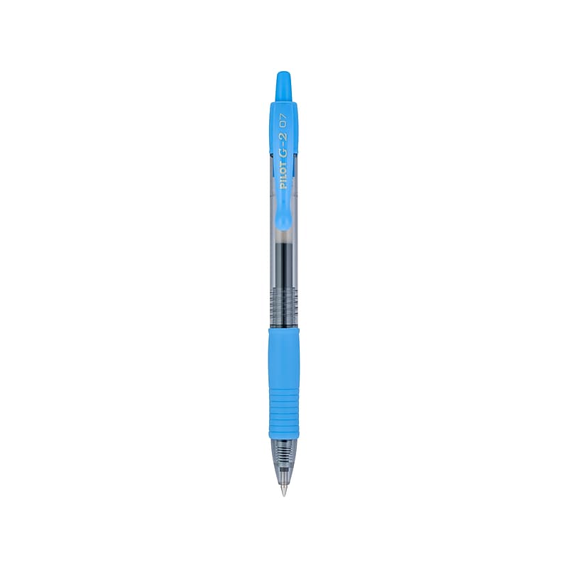 Pilot G2 Premium Retractable Gel Pen, Fine Point, 0.7mm, Blue Ink (G27-PWK-BC) image 1