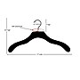 Nahanco 17" Wood Contemporary Top Hanger, Black, 100/Pack (2007-20B)~#|#~6BF5F5A8-72DD-4859-9A86630B2A2EBEE7_sc7