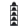 Iris 5-Shelf Plastic Shelving Unit, 63.6" x 23.9" x 11.8", Black (140039)~#|#~6BF70797-B4FF-4536-9043FA7931770082_sc7