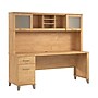 Bush Home Somerset 72"W Office Desk with Drawers and Hutch, Maple Cross (SET018MC)~#|#~6BF74B7E-5D9C-40F2-AFE862F0850C7604_sc7