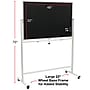 Excello Global Products Double Sided Magnetic Mobile Whiteboard Chalkboard Combo, White Frame, 48" x 32"~#|#~6BF8613B-88A0-41A7-8C22933C98DF4528_sc7
