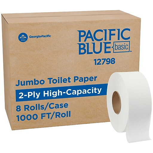 Georgia Pacific Blue Basic Recycled Jumbo Jr. Toilet Paper, 2-Ply