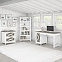 Bush Furniture Key West 54"W Computer Desk with Keyboard Tray and Storage, Shiplap Gray/Pure White (KWD154G2W-03)~#|#~6BFAEB8A-4724-430E-8A04165179E4C80D_sc7