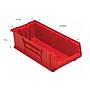 Quantum Storage Systems Stackable Plastic Hulk Container, 7" x 11" x 23 7/8", Red, 4/Pack (QUS952RDCS)~#|#~6BFAF72C-36D0-40C5-BB6B965C3373BE00_sc7