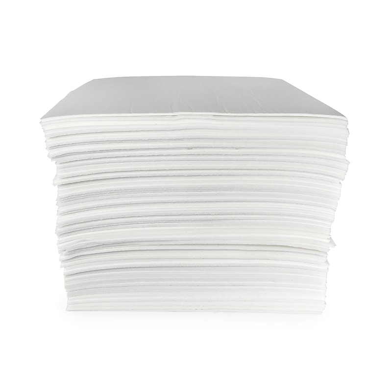 Quick Dam Multipurpose Absorbent Pads, 18", Up to 18 Gal., 100/Box (PUCH100) image 1