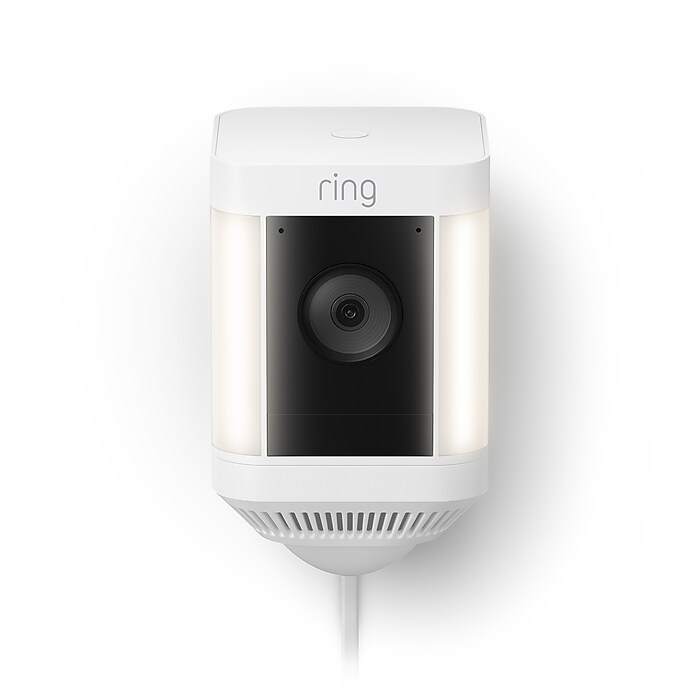 Ring Spotlight Cam Plus Outdoor Wireless Security Camera, White