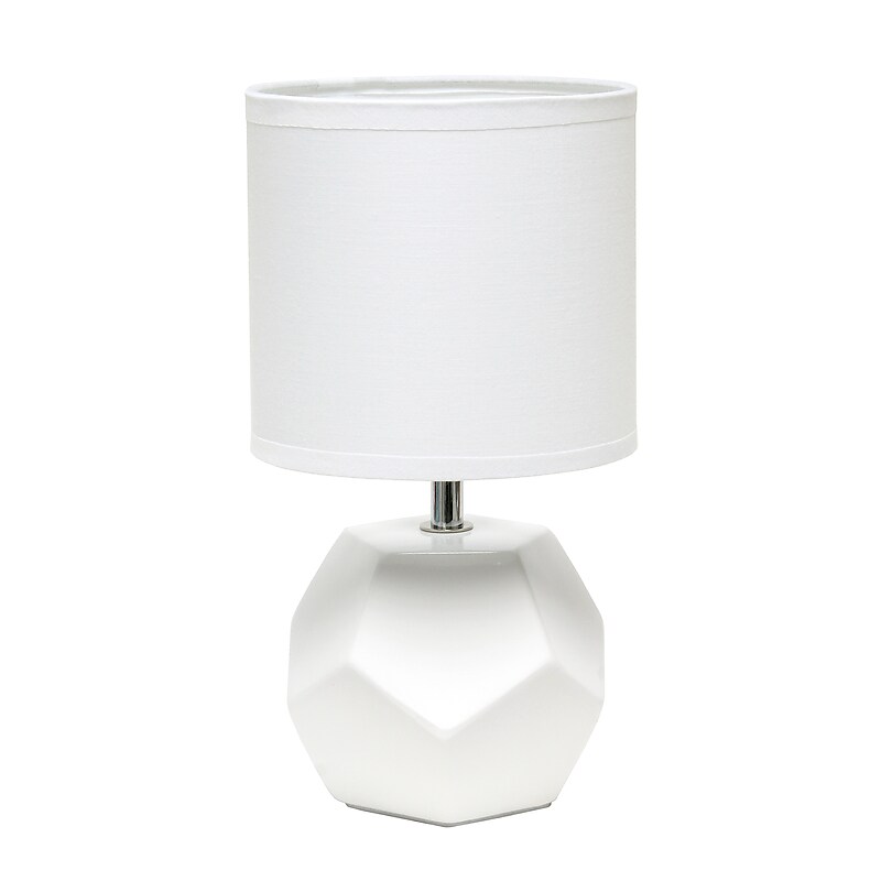Simple Designs 10.24" LED Table Lamp, White (LT2065-WHT) image 1