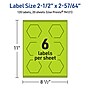 Avery Printable Decorative Edge Multipurpose Labels, 2-1/2" x 2-57/64", Bright Green, 120/Pack (94121)~#|#~6C19FB11-312A-453F-BB797486B8B70835_sc7