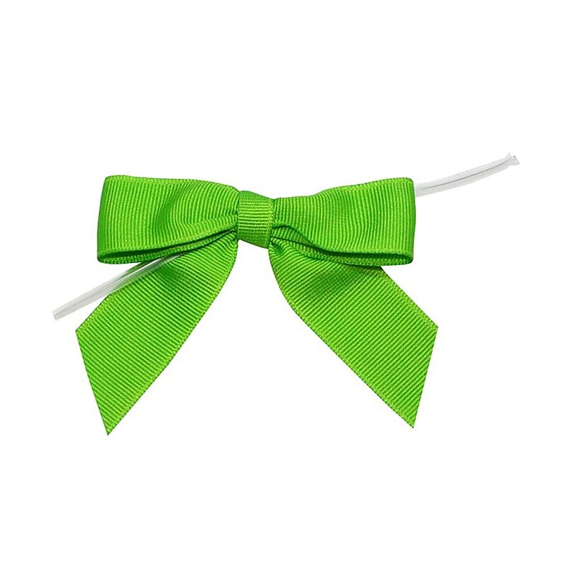 JAM Paper Grosgrain Bows, Green Apple, 100/pack (52640349287) image 1