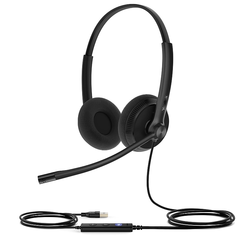 YeaLink UH34 Lite Noise Canceling Stereo On-Ear Headset, MT Certified (1308048) image 1
