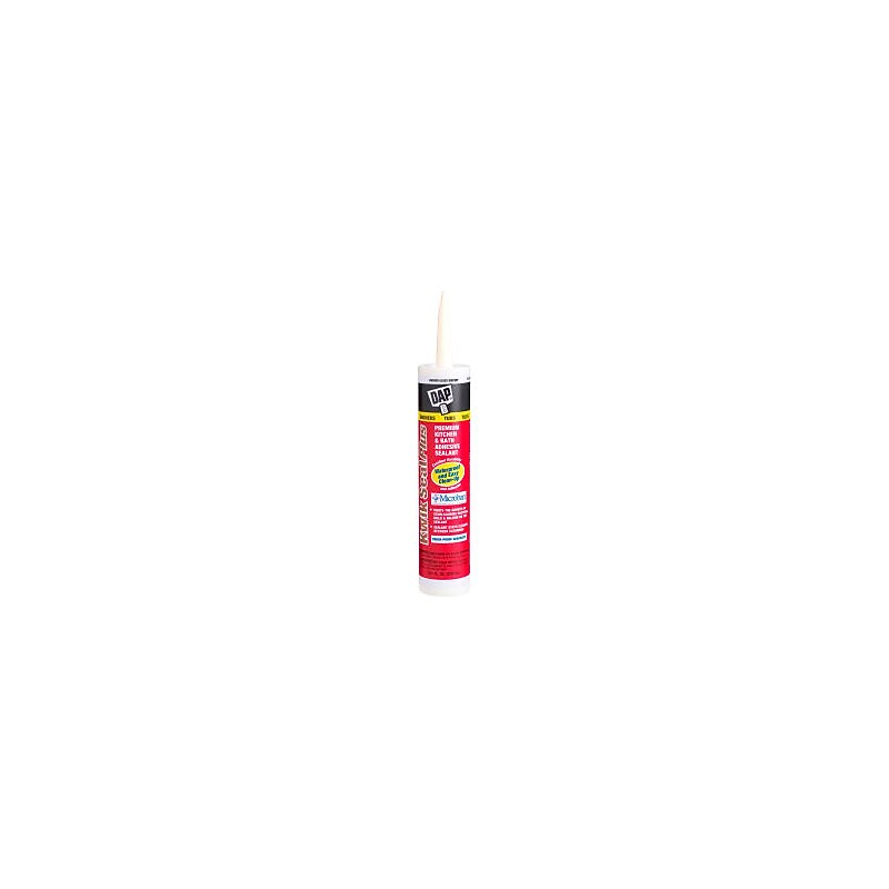 Dap Kwik Seal Plus Adhesive Sealant w/Microban, Gloss Biscuit, 10. oz., 12/Pack (B2321390) image 1