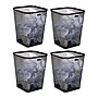 Mind Reader Metal Trash Can, 5 Gallon, Black, 4/Pack (4SQUAGA-BLK)~#|#~6C2EC32E-0B87-4B42-92417BAF2F578DC7_sc7