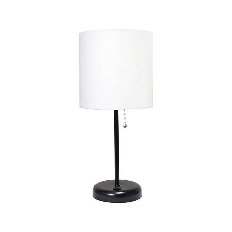 Creekwood Home Oslo LED Table Lamp, Black/White (CWT-2011-BA) image 1