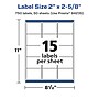 Avery Laser/Inkjet Multipurpose Rectangle Labels, 2" x 2.625", White, 750 Labels/Box (94235)~#|#~6C3778D9-91F9-4172-926D9ACCF29941A6_sc7