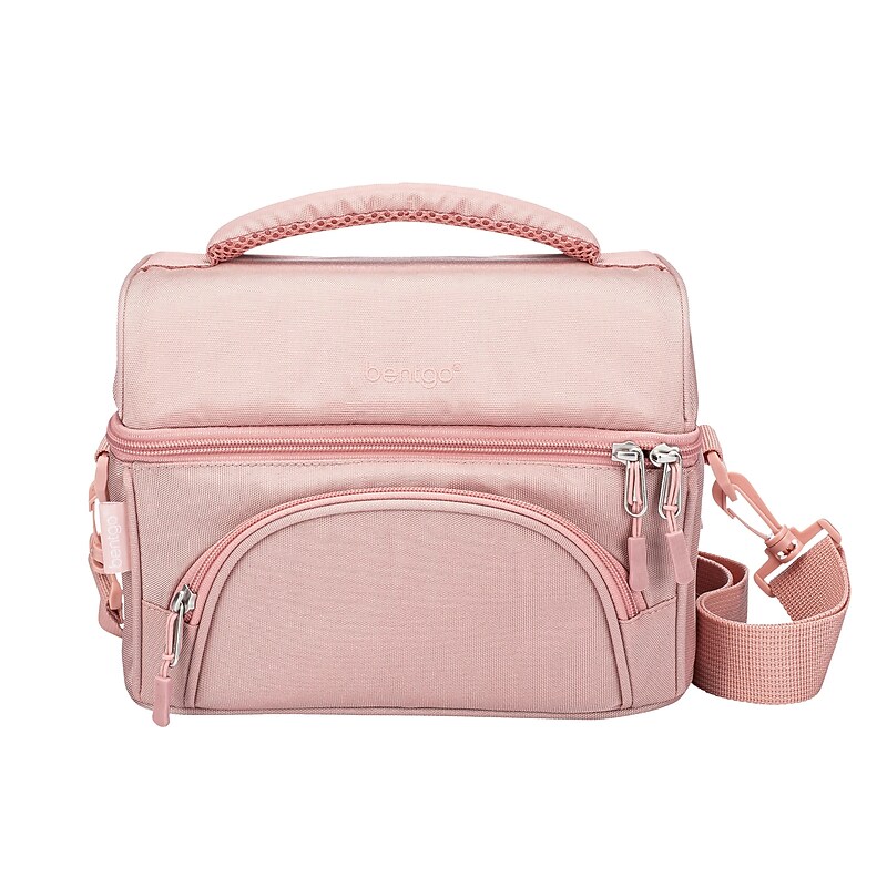 bentgo Insulated Lunch Bag, 2-Compartment, Blush (BGOBG2-M) image 1