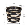 Household Essentials Puddle Cattail/Paper Storage Basket, Black/Light Beige (ML-6750)~#|#~6C3D611F-C6C7-4713-B47C2A0F527C3529_sc7