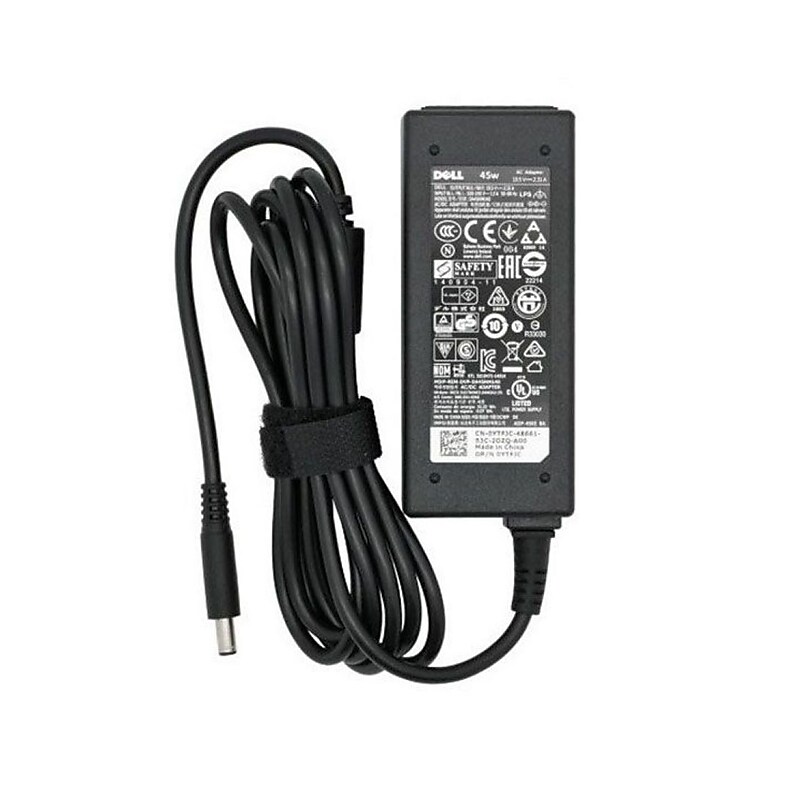 Dell 45W AC Adapter for Dell Laptop, Black (70VTC) image 1
