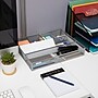 Mind Reader 6-Compartment Metal Drawer Organizer, Silver, 2/Set (2DEER-SIL)~#|#~6C4AA7E0-63EC-42A9-A8AC9716FF30B5C0_sc7