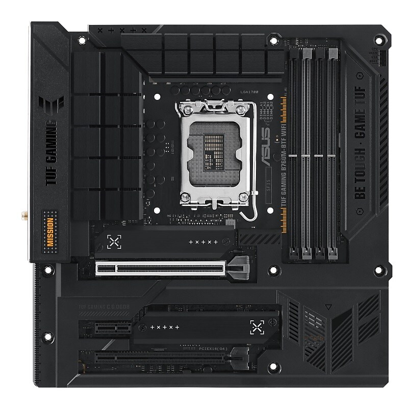 ASUS TUF Gaming Socket LGA 1700 Micro ATX Motherboard for Intel Processors (TUF GAMING B760M-BTF WIFI)