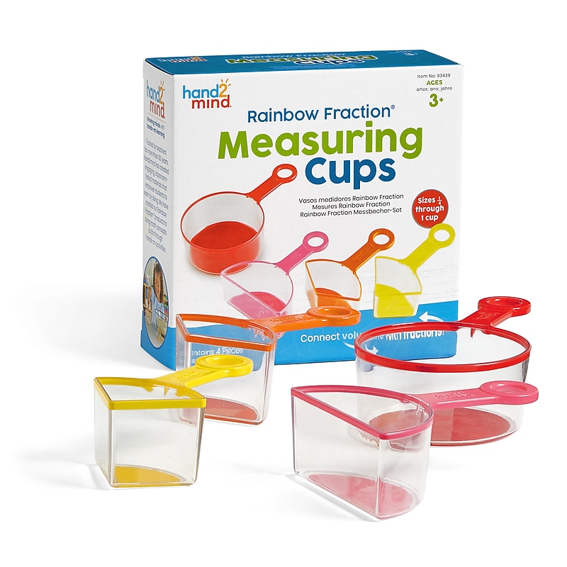 hand2mind Rainbow Fraction Measuring Cups, 4/Set (93439) image 1