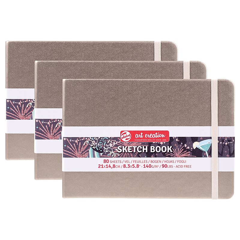 Talens Art Creation 8.3" x 5.8" Sketch Book, 80 Sheets/Book, 3/Bundle (TLN9314245M-3) image 1