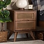 Baxton Studio Barrett 18.7"W x 15.7"D Wooden Nightstand with 2 Drawers, Walnut Brown (192-11298-HiT)~#|#~6C582777-C9E9-4039-A65D4F0835D66E24_sc7