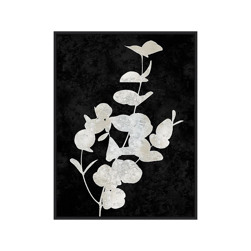 Amanti Art Plant Life White on Black I, Canvas, 23" x 30" (A42675515275) image 1