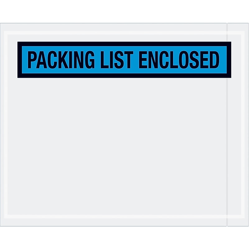 "Packing List Enclosed"Packing List Envelope , 5.5" x 4.5", Blue 1000/Carton (PL454) image 1